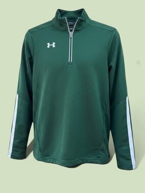 Under Armour Loose Fit Forest Green Half-Zip with White Accents Women’s S